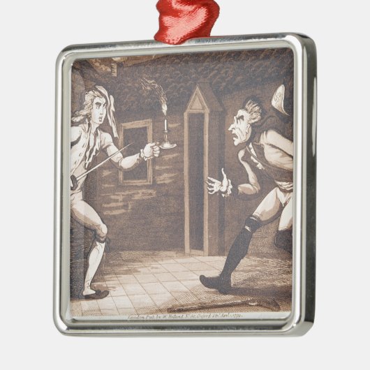 Tom Jones en het Centinel, 1799 Metalen Ornament (Links)