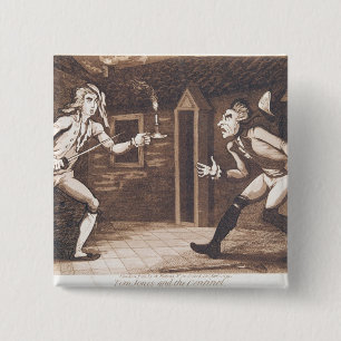Tom Jones en het Centinel, 1799 Vierkante Button 5,1 Cm