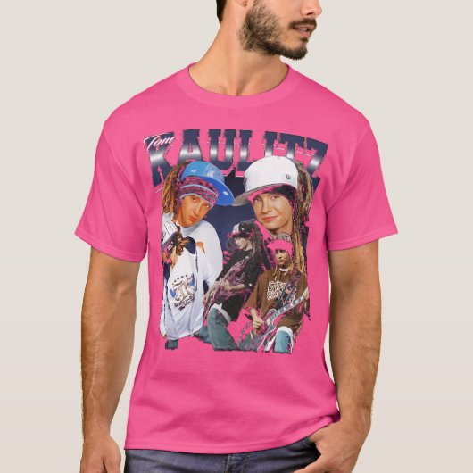Tom Kaulitz Retro Collage T-shirt (Voorkant)