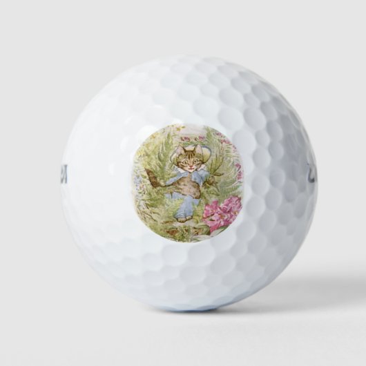 Tom Kitten (Cute Cat Illustration) Beatrix Potter Golfballen (Voorkant)
