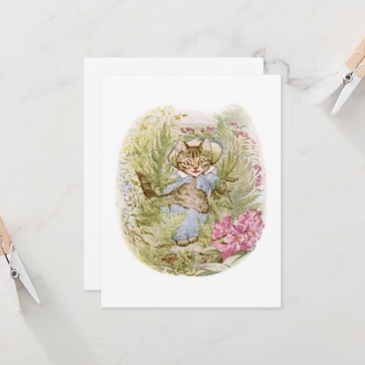 Tom Kitten (Cute Cat Illustration) Beatrix Potter Kaart (Voorkant / Achterkant in situ)