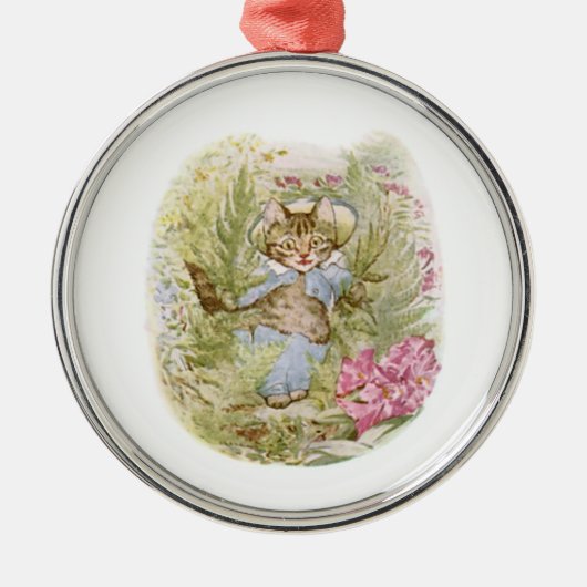 Tom Kitten (Cute Cat Illustration) Beatrix Potter Metalen Ornament (Voorkant)