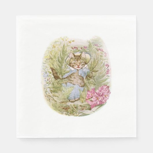 Tom Kitten (Cute Cat Illustration) Beatrix Potter Servet (Voorkant)