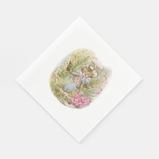 Tom Kitten (Cute Cat Illustration) Beatrix Potter Servet (Hoek)