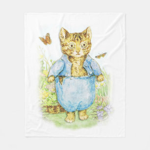 Tom Kitten in zijn blauwe pak van Beatrix Potter Fleece Deken