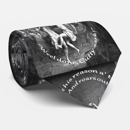 Tom Lost His Reason All Together Burns Night Grey Stropdas (Opgerold)