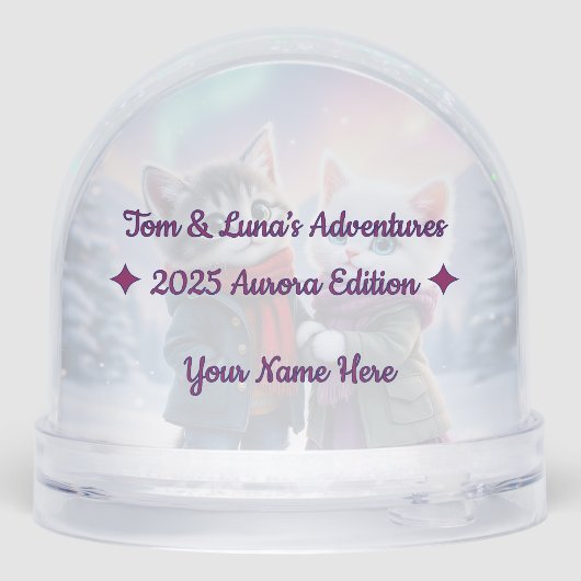 Tom & Luna 2025 Aurora Snow Globe Sneeuwbol (Achterkant)