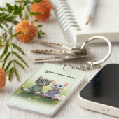 Tom & Luna gepersonaliseerde sleutelhanger, aangep Sleutelhanger (Voorkant Rechts)