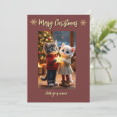 Tom & Luna Kerstster Kaart (Staand voorkant)