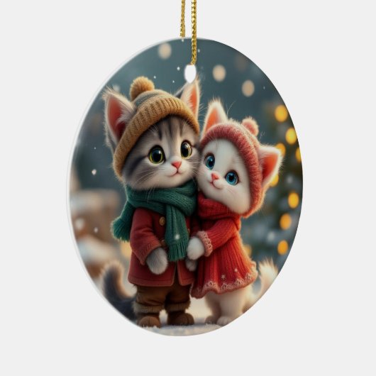 🎄Tom & Luna’s Adventures – 2025 Christmas Edition Keramisch Ornament (Rechts)