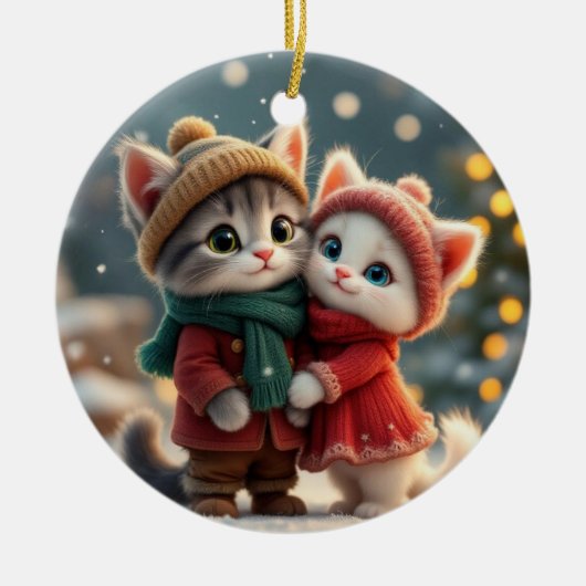 🎄Tom & Luna’s Adventures – 2025 Christmas Edition Keramisch Ornament (Voorkant)