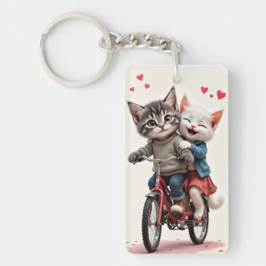 Tom & Luna Valentine Bike Keychain (Voorkant)