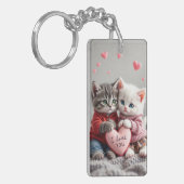 Tom & Luna Valentine Keychain | Cute Couple Cat Ke (Voorkant Links)