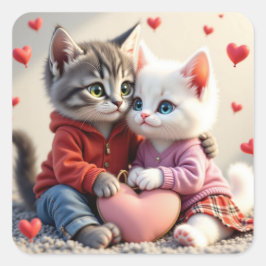 Tom & Luna Valentine Sticker | Cat Stickers