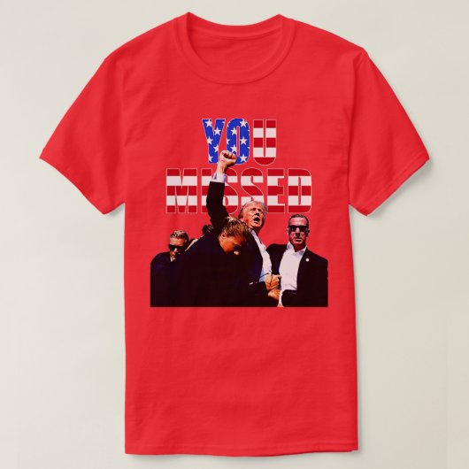 Tom MacDonald: Je hebt de schietpartij gemist T-shirt (Design voorkant)