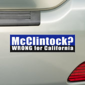Tom McClintock? Verkeerde Bumpersticker (Op auto)