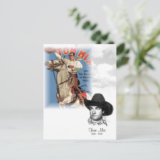 Tom Mix   1880 - 1940 Briefkaart (Staand voorkant)