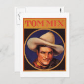  Tom Mix Cowboy Cigar Label Briefkaart (Voorkant / Achterkant)