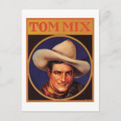  Tom Mix Cowboy Cigar Label Briefkaart (Voorkant)