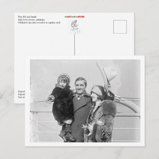Tom Mix Familie Briefkaart (Voorkant / Achterkant)