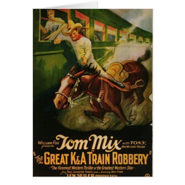 Tom Mix Great K&A Train Robbery Poster (Voorkant)