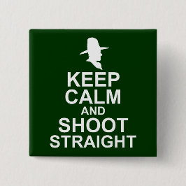 Tom Mix houdt kalm en schiet recht Vierkante Button 5,1 Cm