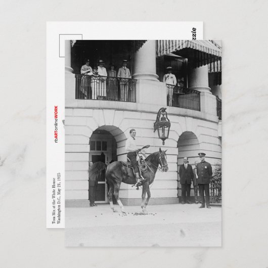 Tom Mix in het Witte Huis Briefkaart (Voorkant / Achterkant)
