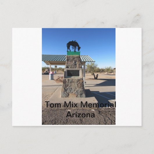 Tom Mix Memorial Arizona Briefkaart (Voorkant)