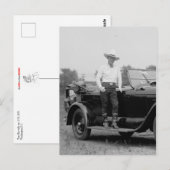 Tom Mix met auto, 21-05-1925 Briefkaart (Voorkant / Achterkant)