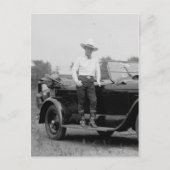 Tom Mix met auto, 21-05-1925 Briefkaart (Voorkant)