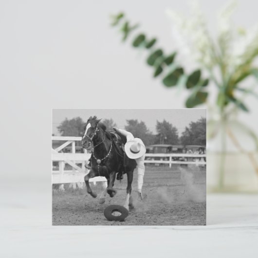 Tom Mix Trick Riding Briefkaart (Staand voorkant)