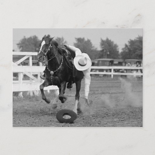 Tom Mix Trick Riding Briefkaart (Voorkant)