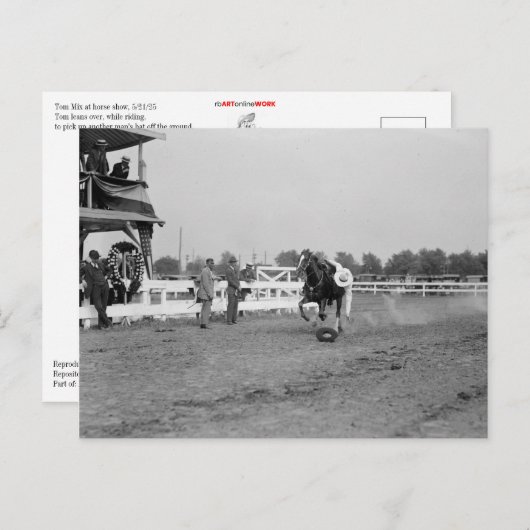 Tom Mix verzamelt een Pet Briefkaart (Voorkant / Achterkant)