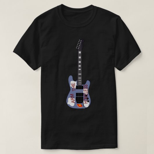 Tom Morello Arm de Homeless Guitar Sticker T-shirt (Design voorkant)