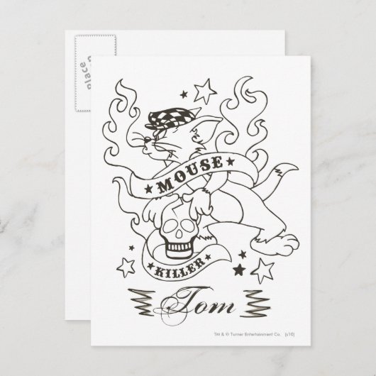 Tom Mouse Killer Tattoo 1 Briefkaart (Voorkant / Achterkant)