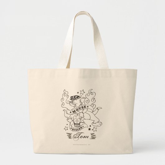 Tom Mouse Killer Tattoo 1 Grote Tote Bag (Voorkant)