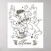 Tom Mouse Killer Tattoo 1 Poster (Voorkant)