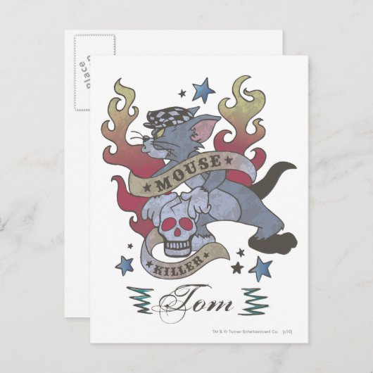 Tom Mouse Killer Tattoo 2 Briefkaart (Voorkant / Achterkant)