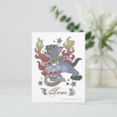 Tom Mouse Killer Tattoo 2 Briefkaart (Staand voorkant)