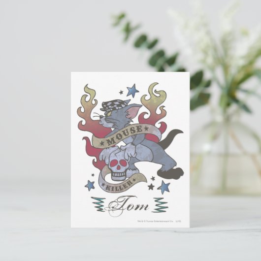 Tom Mouse Killer Tattoo 2 Briefkaart (Staand voorkant)