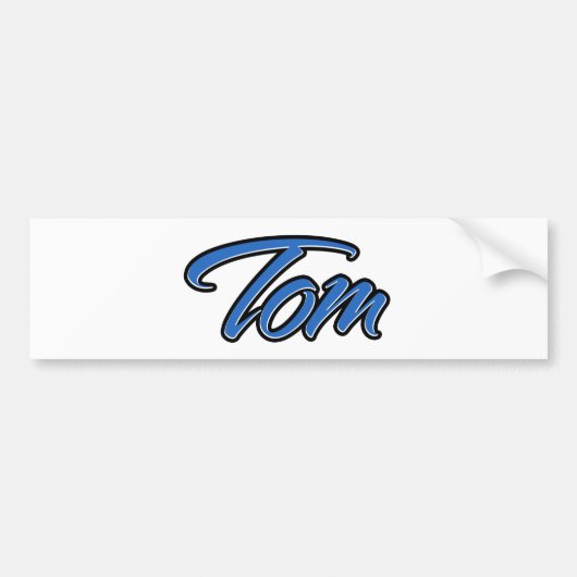 Tom Name blue Aufkleber Sticker Autoaufkleber (Voorkant)