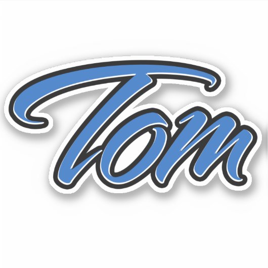 Tom Name blue Aufkleber Sticker Stickerset (Voorkant)
