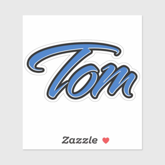 Tom Name blue Aufkleber Sticker Stickerset (Vel)