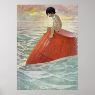 Tom On the Buoy by Jessie Willcox Smith Poster