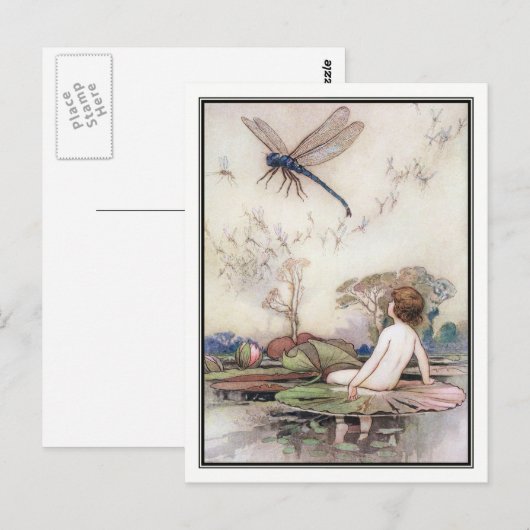 Tom ontmoet de Dragonfly door Warwick Goble Briefkaart (Voorkant / Achterkant)