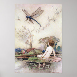Tom ontmoet de Dragonfly door Warwick Goble Poster