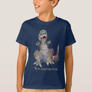 Tom-osaurus Rex Cartoon Dinosaur T-Shirt