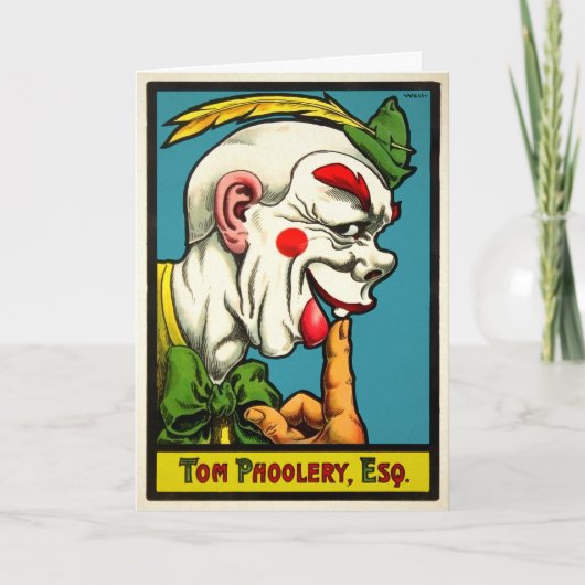  Tom Phoolery Clown Birthday Card Feestdagen Kaart (Voorkant)