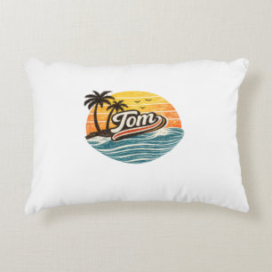 Tom Retro Sunset Naam Design Accent Kussen