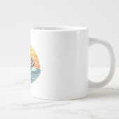Tom Retro Sunset Naam Design Grote Koffiekop (Rechts)
